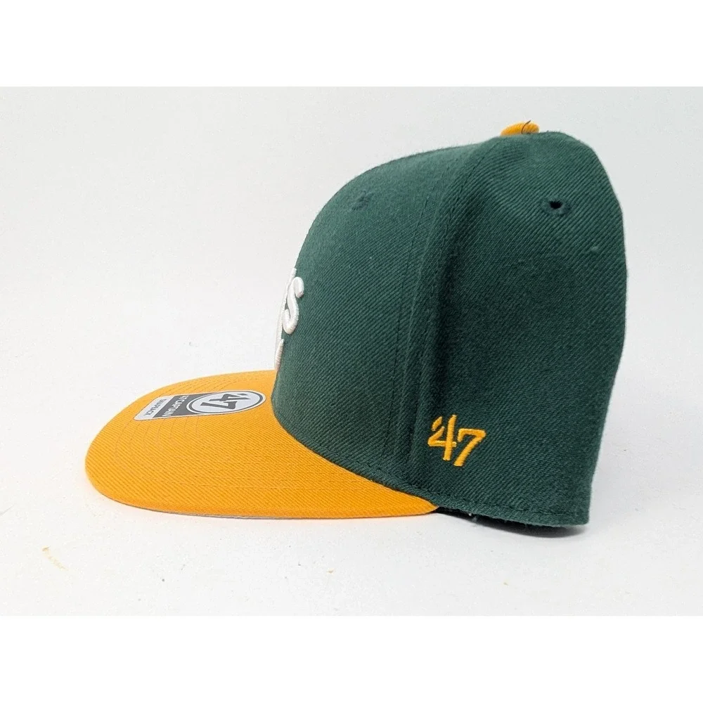 Oakland Athletics Hat Cap Snap Back Mens One Size Green MLB Baseball '47 Captain